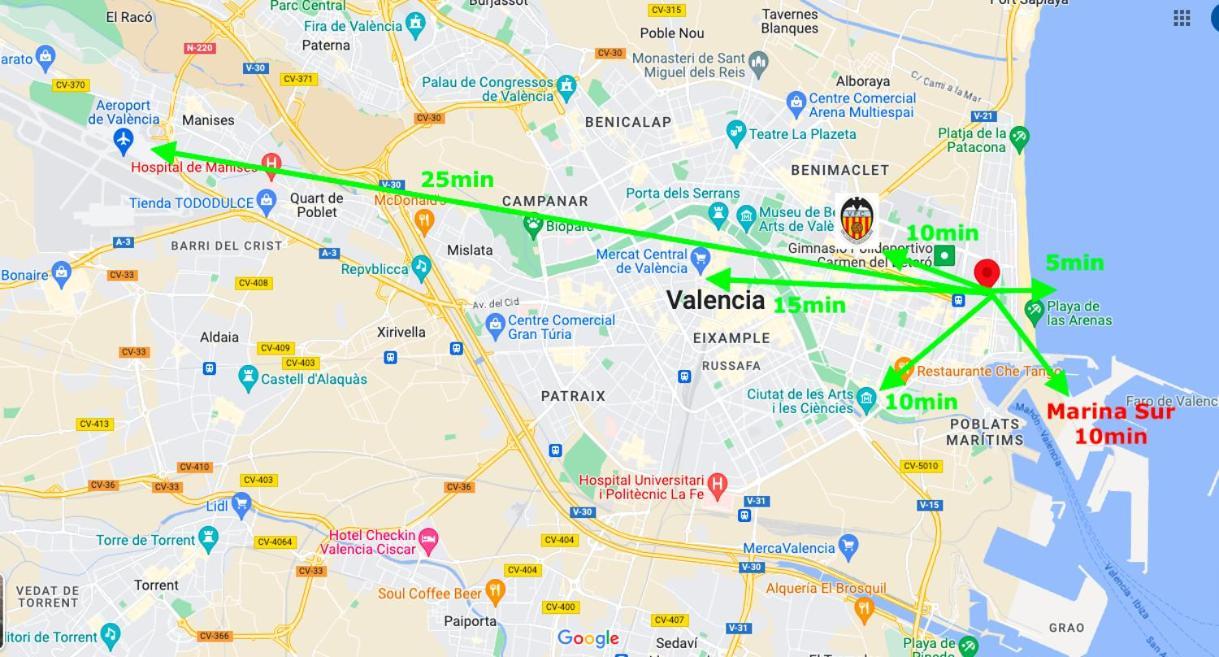Best Valencia Beach Rooms-Shared Flat ภายนอก รูปภาพ